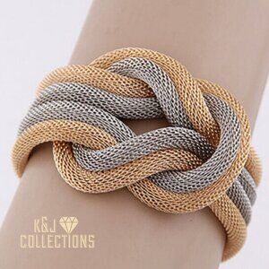 Knotted Silver Gold Bracelet Accessory